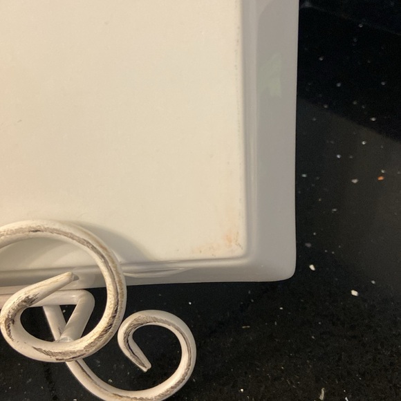 Crate & Barrel Reindeer Snowflake Christmas Ceramic Serving or Display Tray - Picture 11 of 13